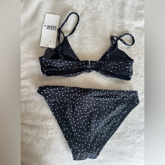 H&M Black And White Polka Dot Padded Bikini Adjustable Size 0 Women’s - Picture 2 of 7